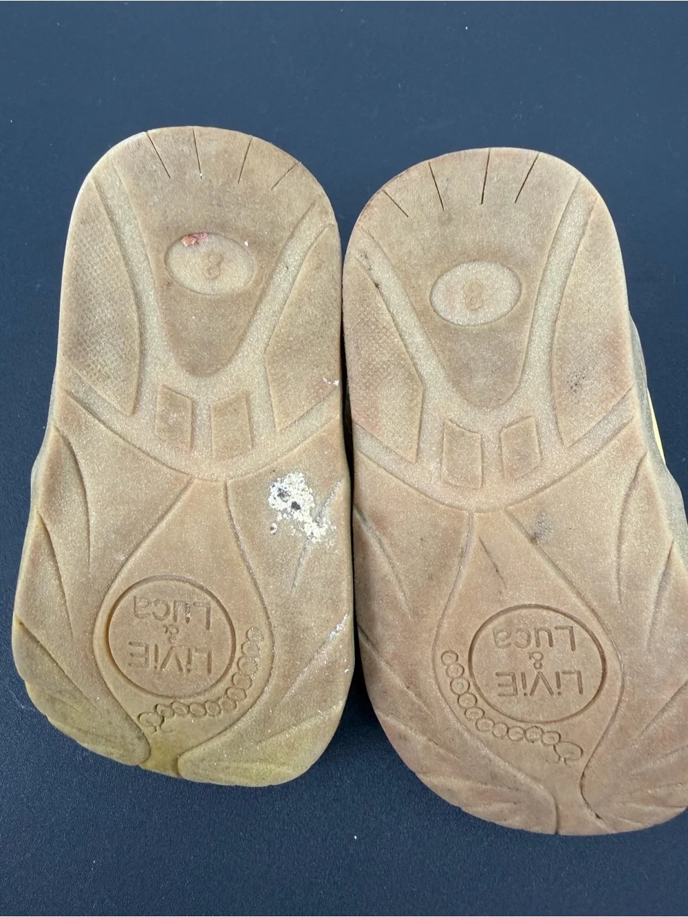 Livie & Luca Yellow and Pink Octopus Leather Kids Sandals